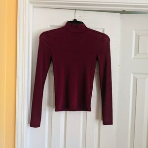 TopSop Maroon Turtleneck
